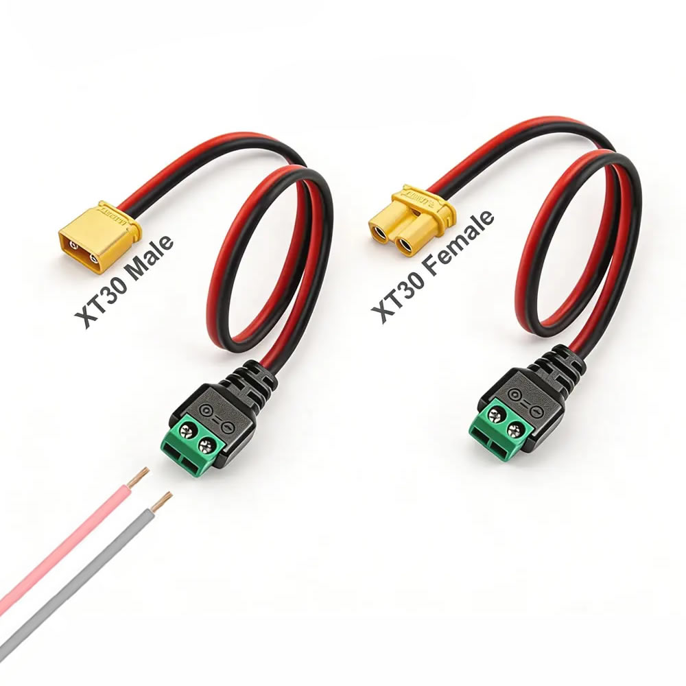 Drone Battery Adapter - XT30 Male Female Connector Plug to