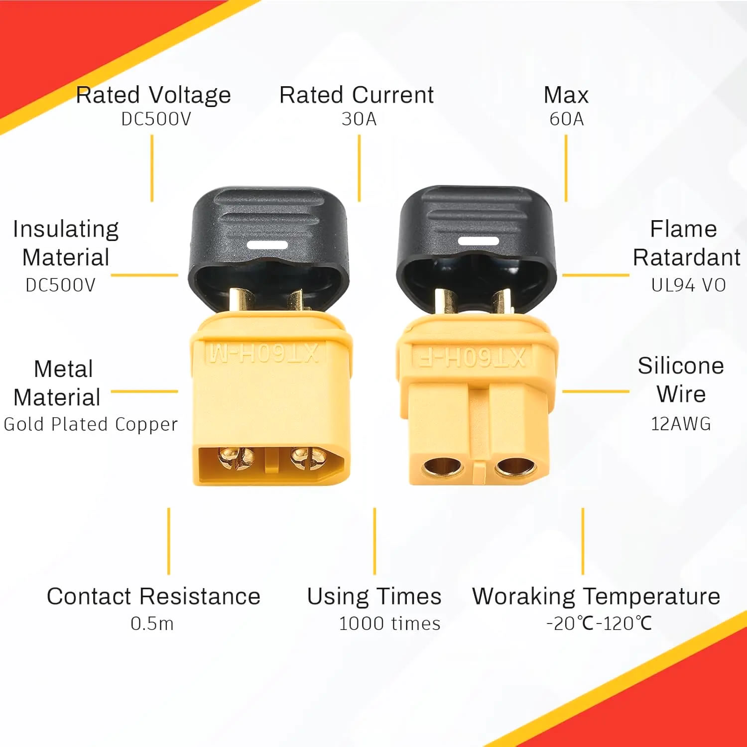 XT60 Connector Plug with Sheat - огляд і ціна Drone Battery Adapter
