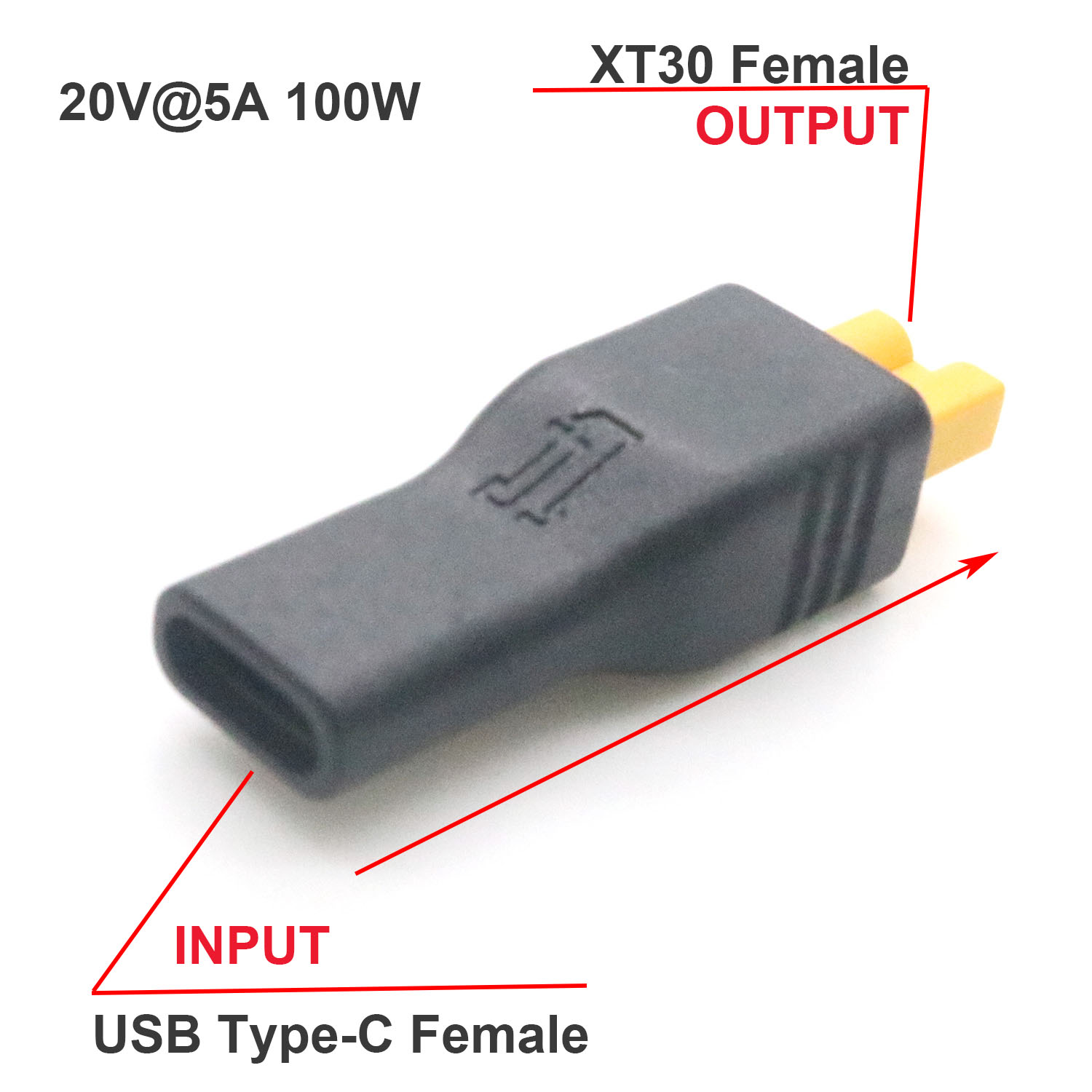 1pc USB Type C Female Input to - огляд і ціна Drone Battery Adapter