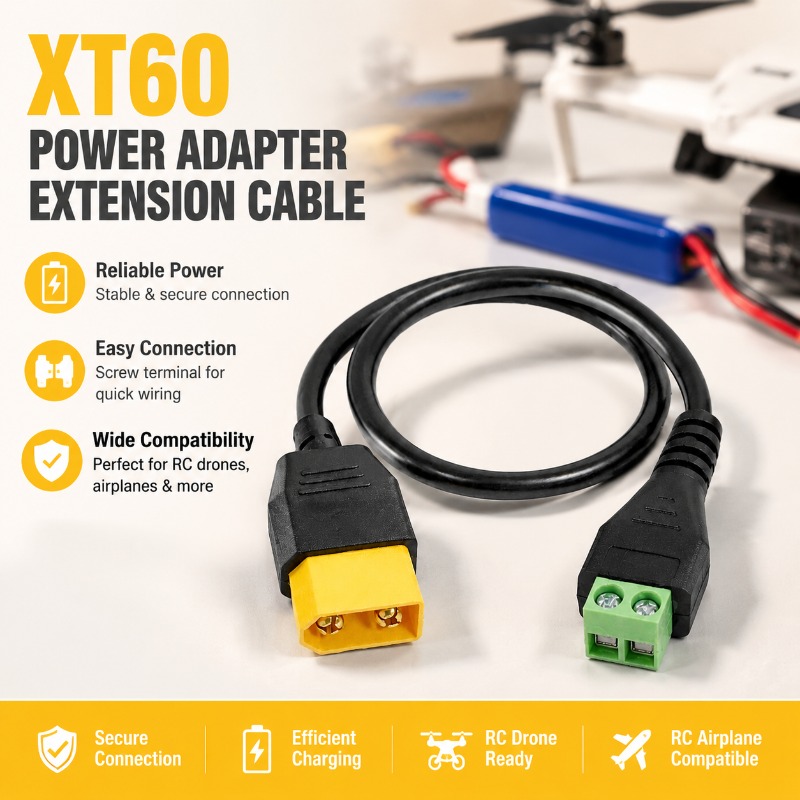 XT60 Connector Male Female To  - огляд і ціна Drone Battery Adapter